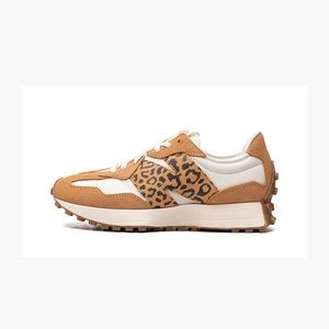 New Balance 327 tan and leopard